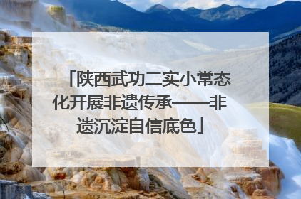 陕西武功二实小常态化开展非遗传承——非遗沉淀自信底色