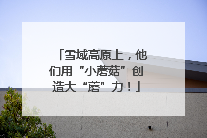 雪域高原上，他们用“小蘑菇”创造大“蘑”力！