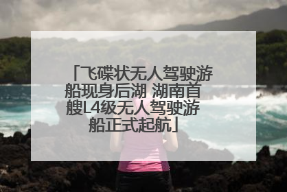 飞碟状无人驾驶游船现身后湖 湖南首艘L4级无人驾驶游船正式起航