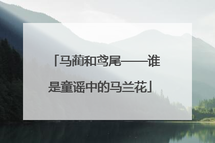 马蔺和鸢尾——谁是童谣中的马兰花