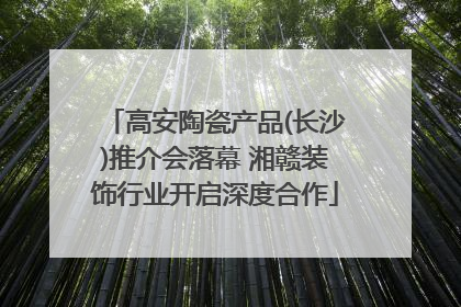 高安陶瓷产品(长沙)推介会落幕 湘赣装饰行业开启深度合作