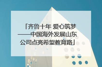 齐鲁十年 爱心筑梦——中国海外发展山东公司点亮希望教育路