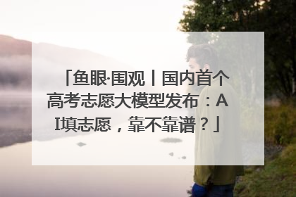 鱼眼·围观丨国内首个高考志愿大模型发布：AI填志愿，靠不靠谱？