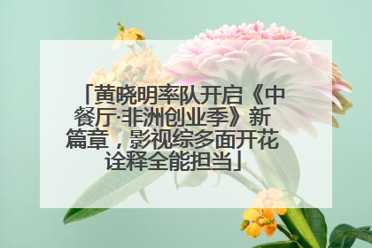 黄晓明率队开启《中餐厅·非洲创业季》新篇章，影视综多面开花诠释全能担当