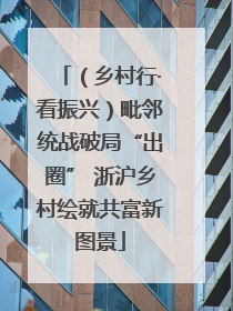 （乡村行·看振兴）毗邻统战破局“出圈” 浙沪乡村绘就共富新图景
