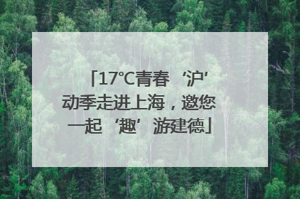 17℃青春‘沪’动季走进上海，邀您一起‘趣’游建德