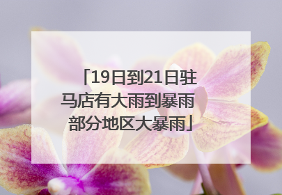 19日到21日驻马店有大雨到暴雨 部分地区大暴雨