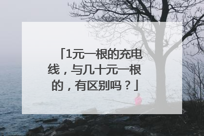 1元一根的充电线，与几十元一根的，有区别吗？
