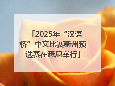 2025年“汉语桥”中文比赛新州预选赛在悉尼举行