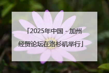 2025年中国－加州经贸论坛在洛杉矶举行