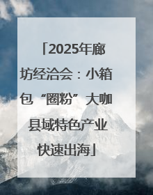 2025年廊坊经洽会：小箱包“圈粉”大咖 县域特色产业快速出海