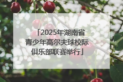 2025年湖南省青少年高尔夫球校际俱乐部联赛举行