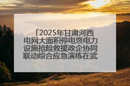 2025年甘肃河西电网大面积停电暨电力设施抢险救援政企协同联动综合应急演练在武威成功举行