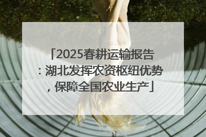 2025春耕运输报告：湖北发挥农资枢纽优势，保障全国农业生产
