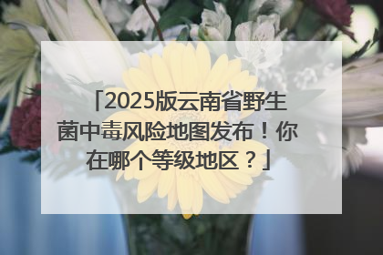 2025版云南省野生菌中毒风险地图发布！你在哪个等级地区？