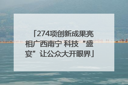 274项创新成果亮相广西南宁 科技“盛宴”让公众大开眼界