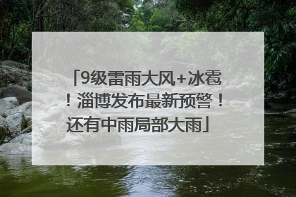 9级雷雨大风+冰雹！淄博发布最新预警！还有中雨局部大雨